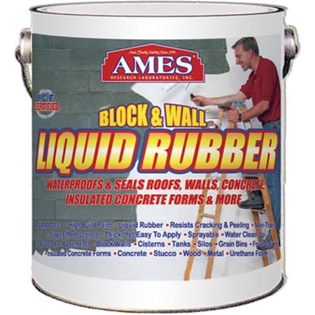 Ames Research Laboratories BWRF1 Water Base Block & Wall Liquid Rubber Coating - Gallon; White; Pack Of 4